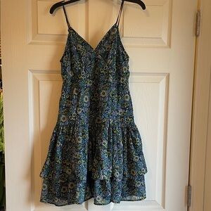 Japna Blue Floral Mini Dress
